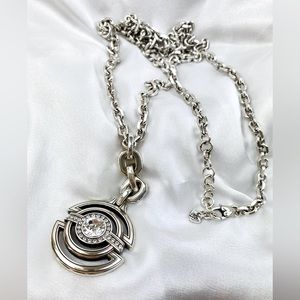 Brighton Silver Necklace with Crystal Pendant